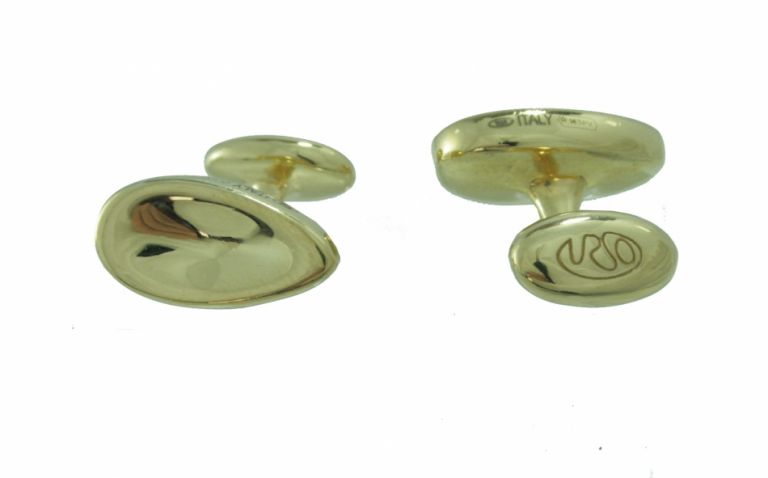 CUFFLINKS DROP IN STERLING SILVER GOLD PLATED