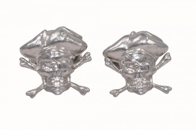 Cufflinks Pirates in sterling silver