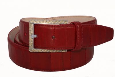 Belt Urso, Buckle in gold18kt and sterling silver leather Eel Skin aveilable Red,Blue Beige URSO