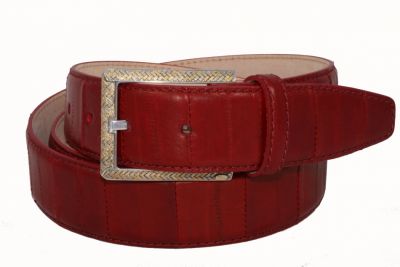 Belt Urso, Buckle in gold18kt and sterling silver leather Eel Skin aveilable Red,Blue Beige