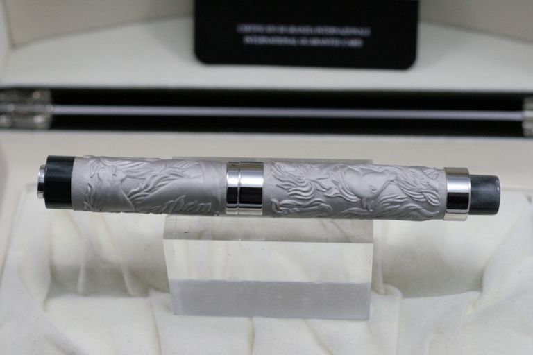 FOUNTAIN PEN "HORSE" URSO LUXURY IN STERLING SILVER MATT