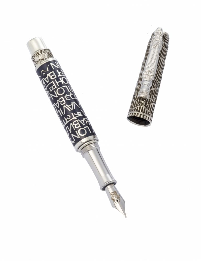Fountain pen BABEL (Solid silver 925 and enamels)
