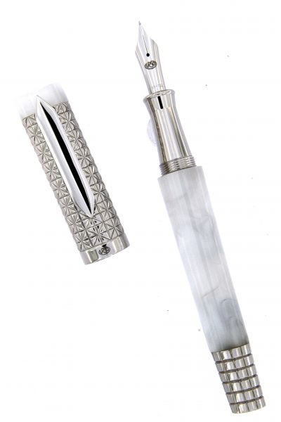 FOUNTAIN-PEN--ASCOT-STERLING-SILVER-ANTIOXIDANT-AND-RESIN-MOTHER-OF-PEARL