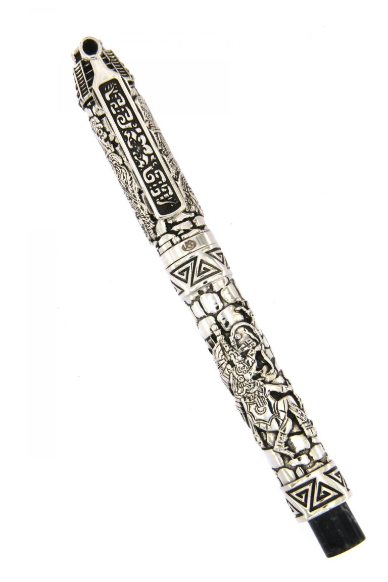 FOUNTAIN PEN QUETZALCOATL (AZTEC CIVILIZATION) SILVER