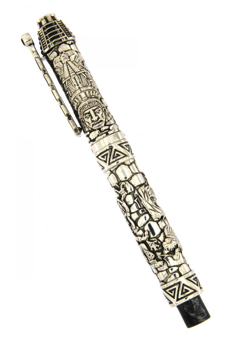 FOUNTAIN PEN QUETZALCOATL (AZTEC CIVILIZATION) SILVER