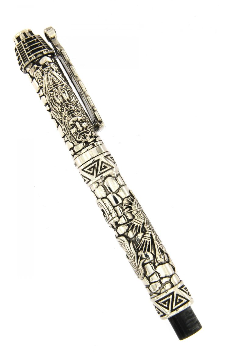 FOUNTAIN PEN QUETZALCOATL (AZTEC CIVILIZATION) SILVER