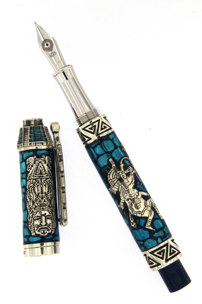 FOUNTAIN PEN QUETZALCOATL (AZTEC CIVILIZATION) SILVER