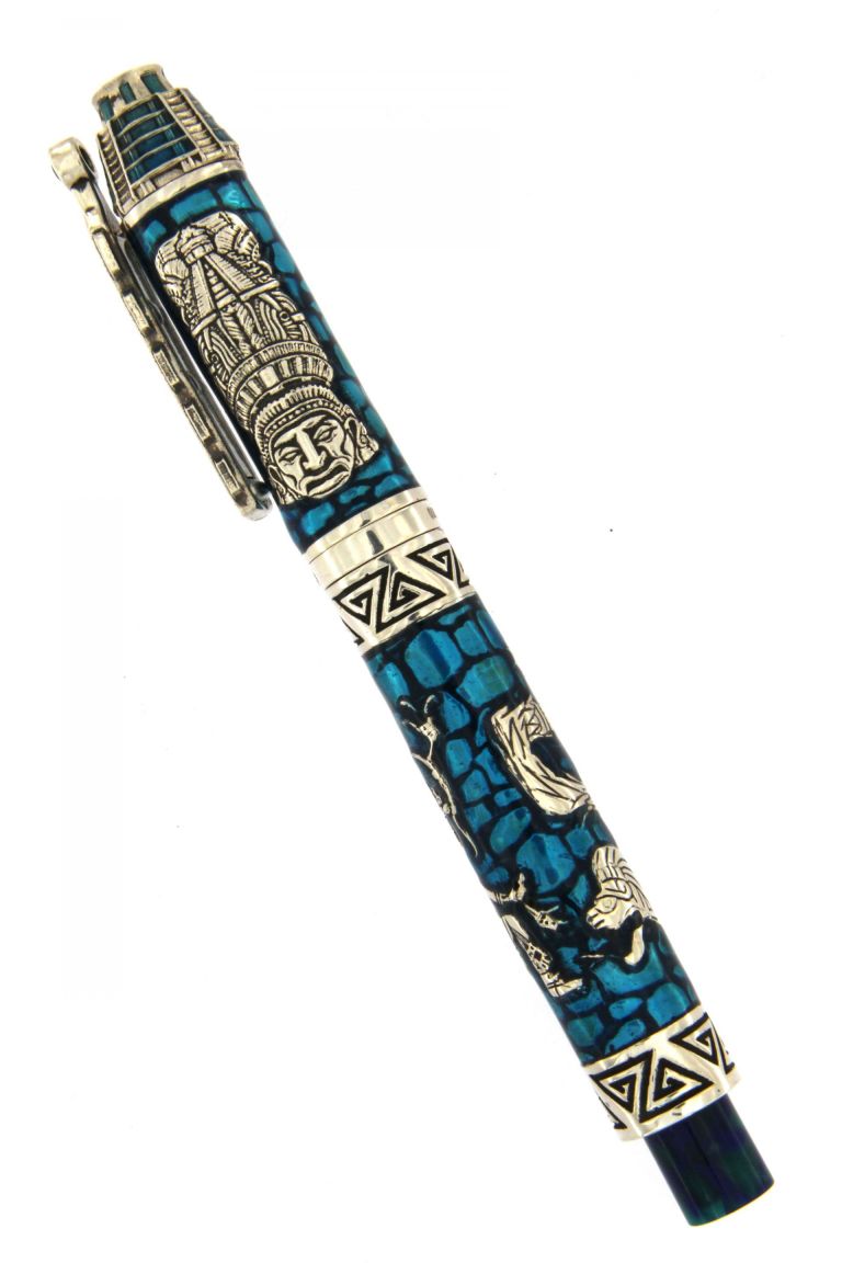 FOUNTAIN PEN QUETZALCOATL (AZTEC CIVILIZATION) SILVER