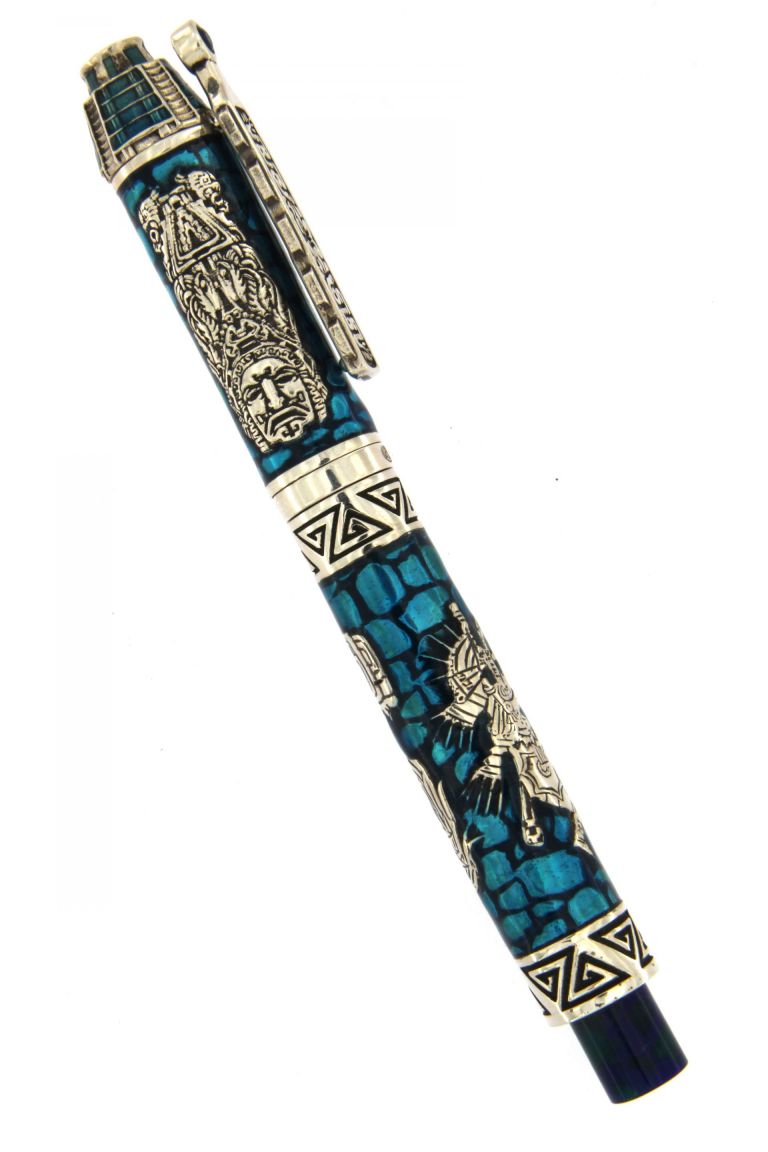 FOUNTAIN PEN QUETZALCOATL (AZTEC CIVILIZATION) SILVER