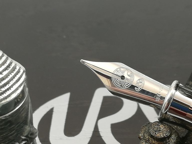 Egyptian Civilization Fountain pen (Anubis - Ra) In Solid Silver 925