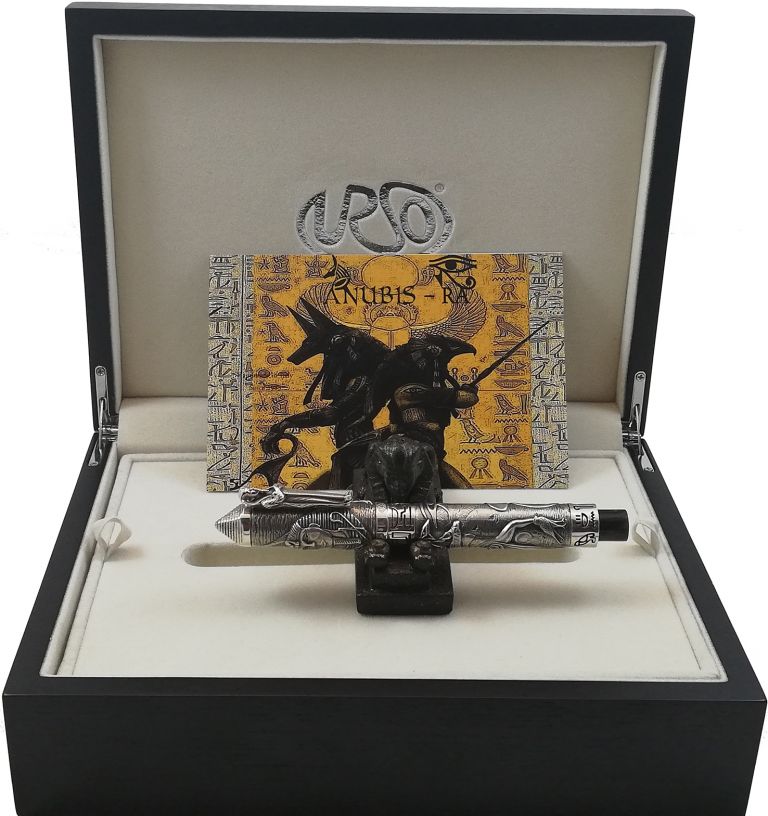 Egyptian Civilization Fountain pen (Anubis - Ra) In Solid Silver 925