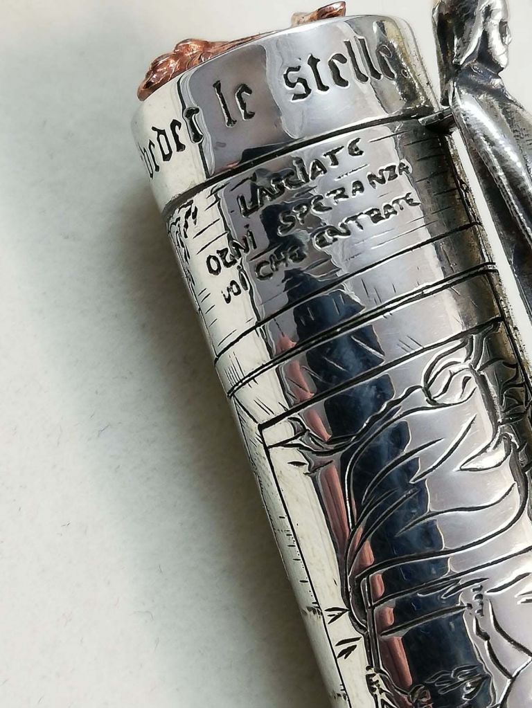 Fountain pen  Dante's Inferno solid silver 925 and enamels