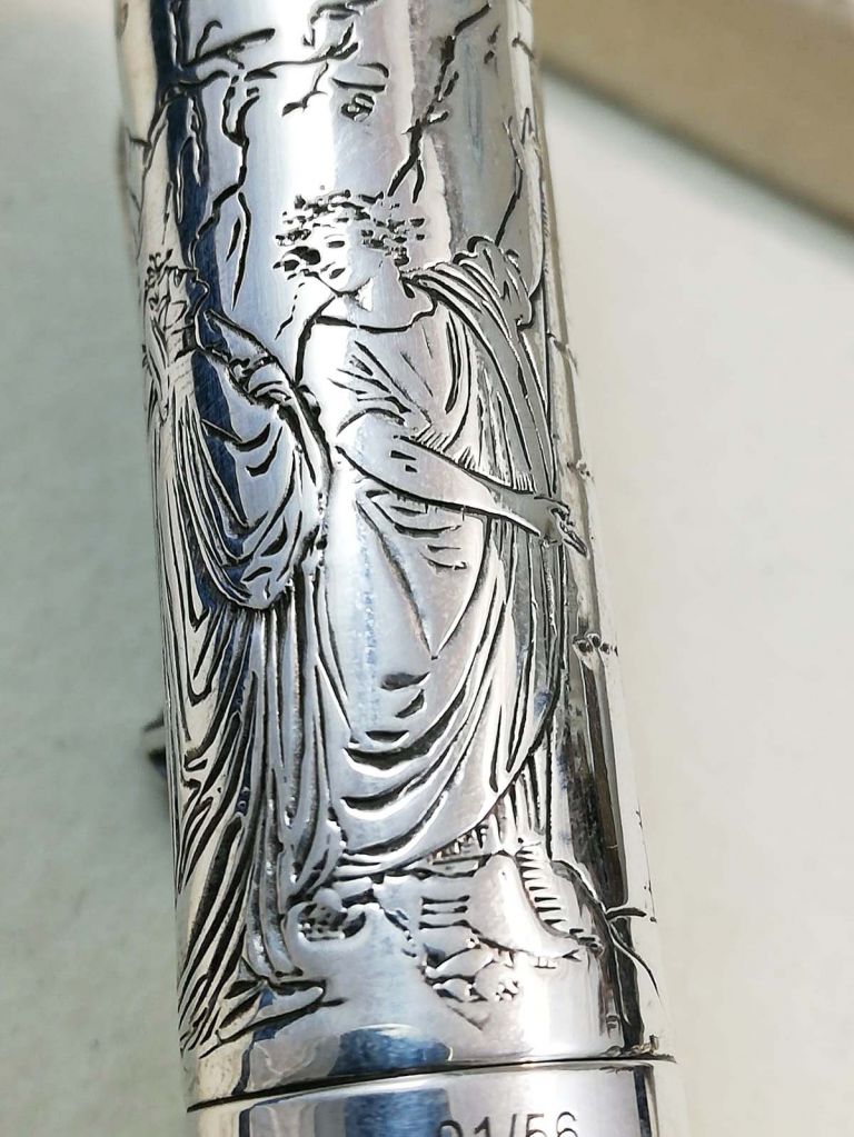 Fountain pen  Dante's Inferno solid silver 925 and enamels