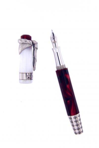FOUNTAIN PEN SCOUT IN STERLING SILVER AND PALLADIUM ANTIOXIDANT URSO
