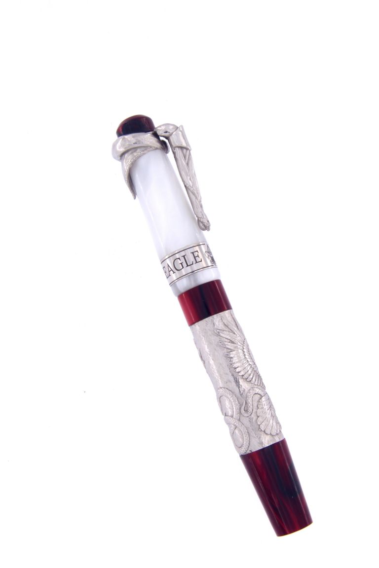 FOUNTAIN PEN EAGLE SCOUT IN STERLING SILVER AND PALLADIUM ANTIOXIDANT