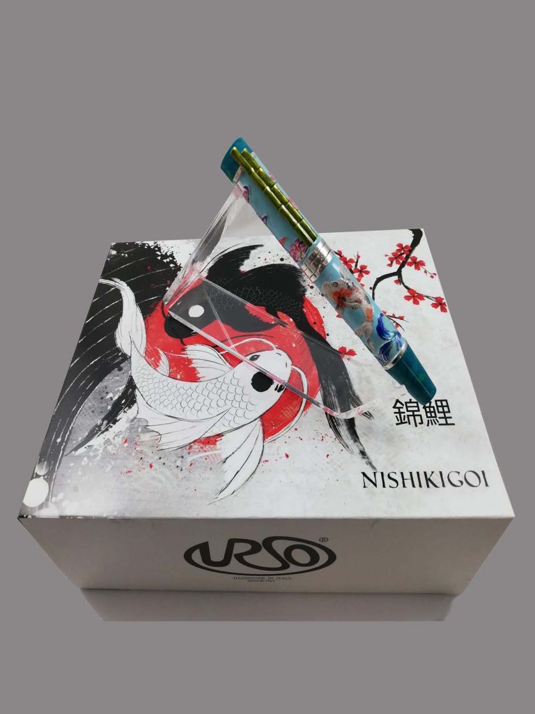 FOUNTAIN PEN KOI SILVER 925 TURQUOISE