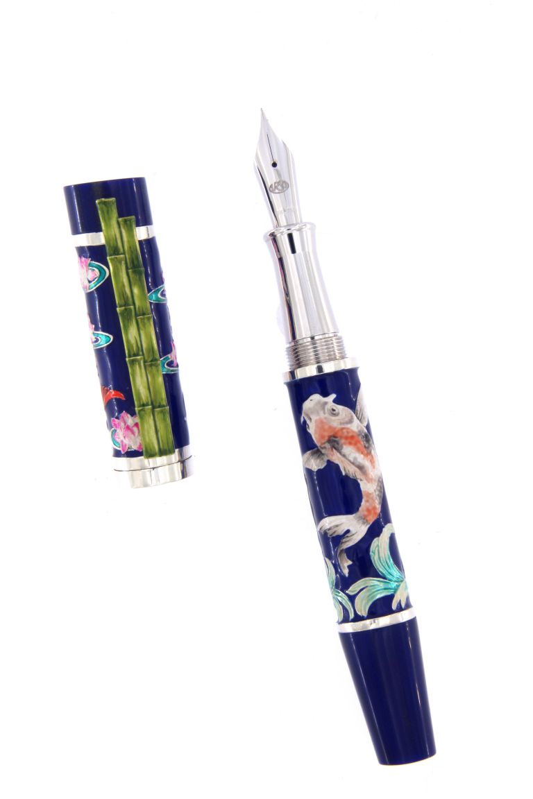 FOUNTAIN PEN KOI SILVER 925 LAPISLAZULI