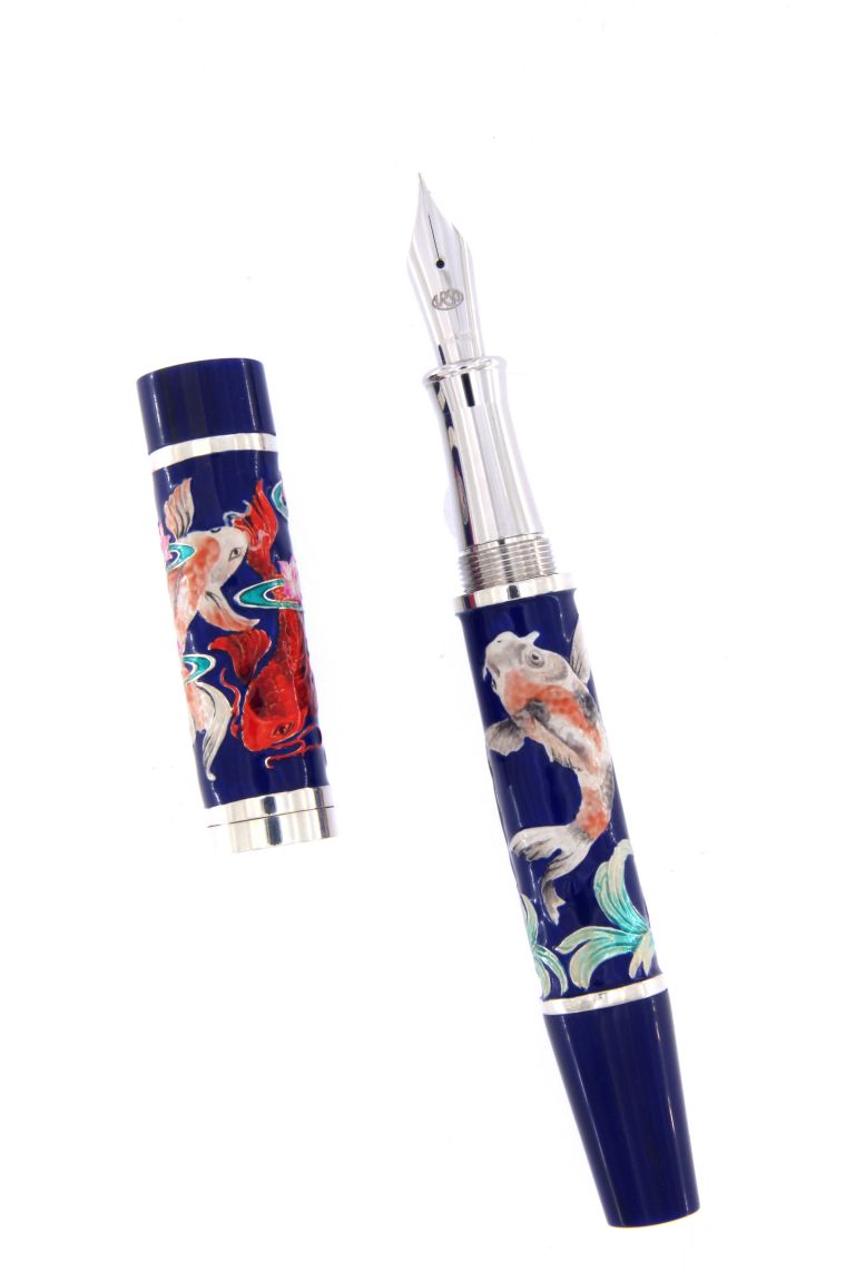 FOUNTAIN PEN KOI SILVER 925 LAPISLAZULI