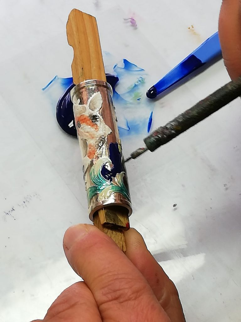 FOUNTAIN PEN KOI SILVER 925 LAPISLAZULI