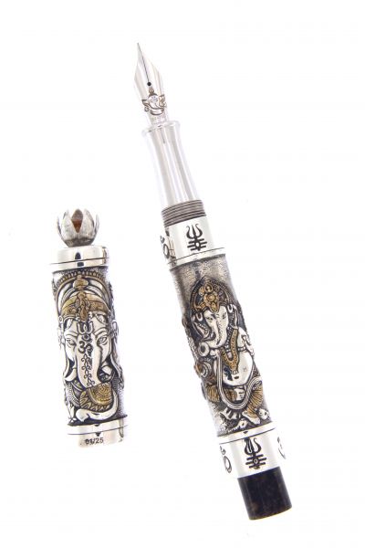 FOUNTAIN PEN LORD GANESHA  IN STERLING SILVER URSO