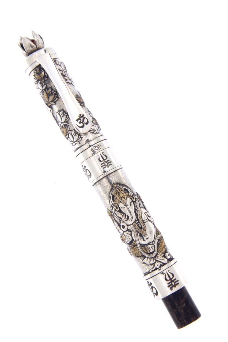 FOUNTAIN PEN LORD GANESHA  IN STERLING SILVER