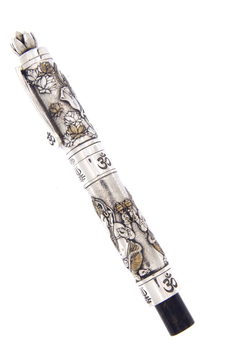 FOUNTAIN PEN LORD GANESHA  IN STERLING SILVER