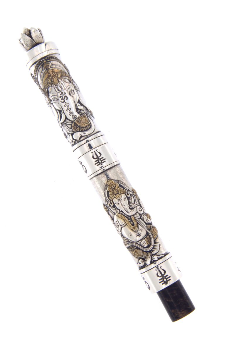 FOUNTAIN PEN LORD GANESHA  IN STERLING SILVER