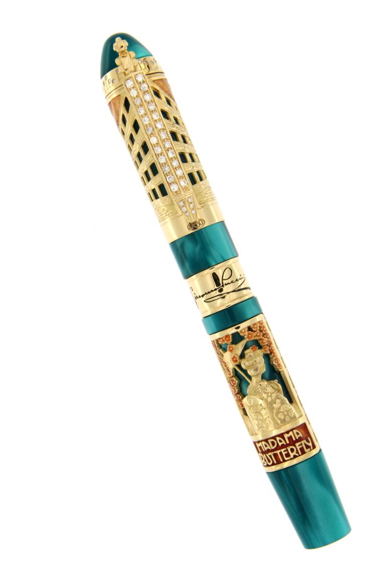 GIACOMO PUCCINI GOLD 18KT FOUNTAIN PEN MADAMA BUTTERFLY - TURANDOT