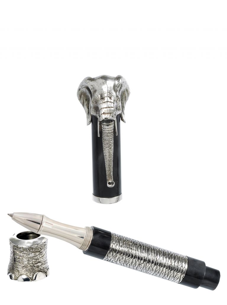 ROLLER BALL ELEPHANT  IN STERLING SILVER