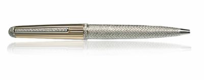 ATHENA PEN IN WHITE AND RED SOLID GOLD AND DIAMONDS 18 kt URSO