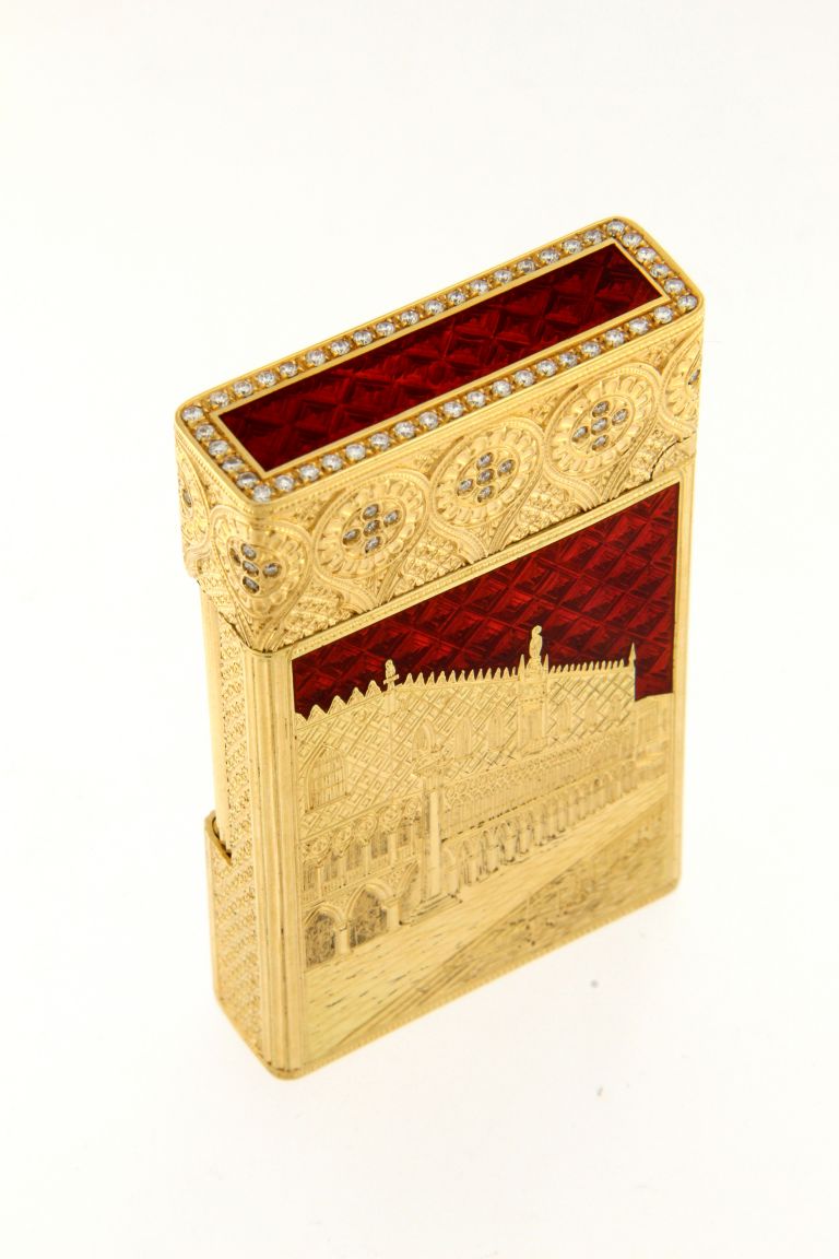 VENICE IN YELLOW SOLID GOLD 18 KT AND DIAMONDS UNIQUE PIECE