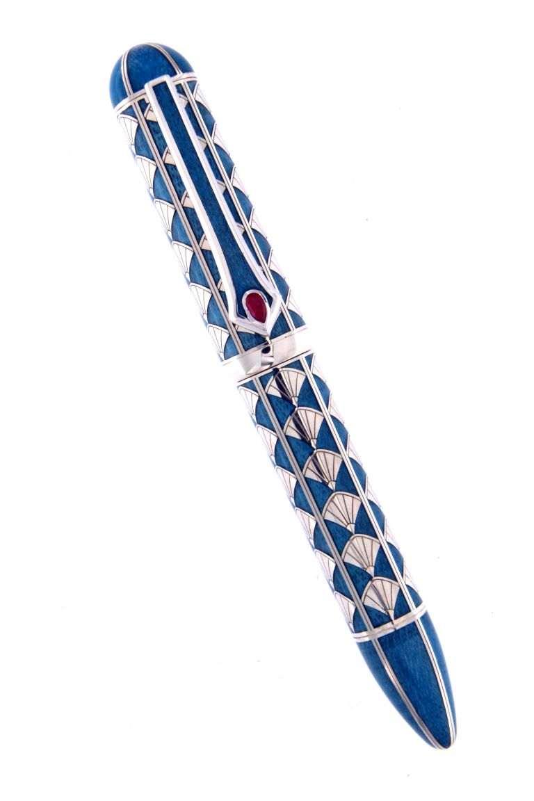 Rollerball Heritage of Beauty in sterling silver and turquaise enamels