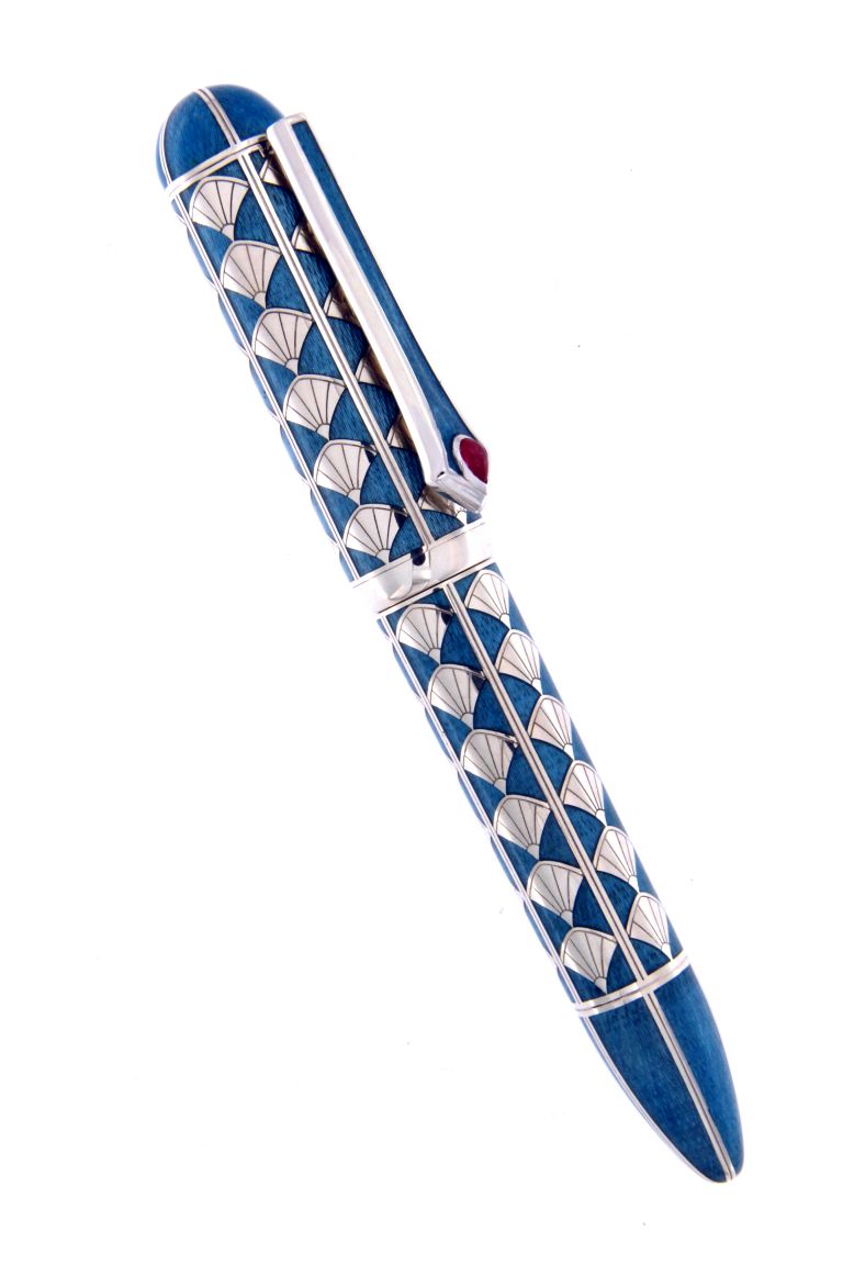 Rollerball Heritage of Beauty in sterling silver and turquaise enamels