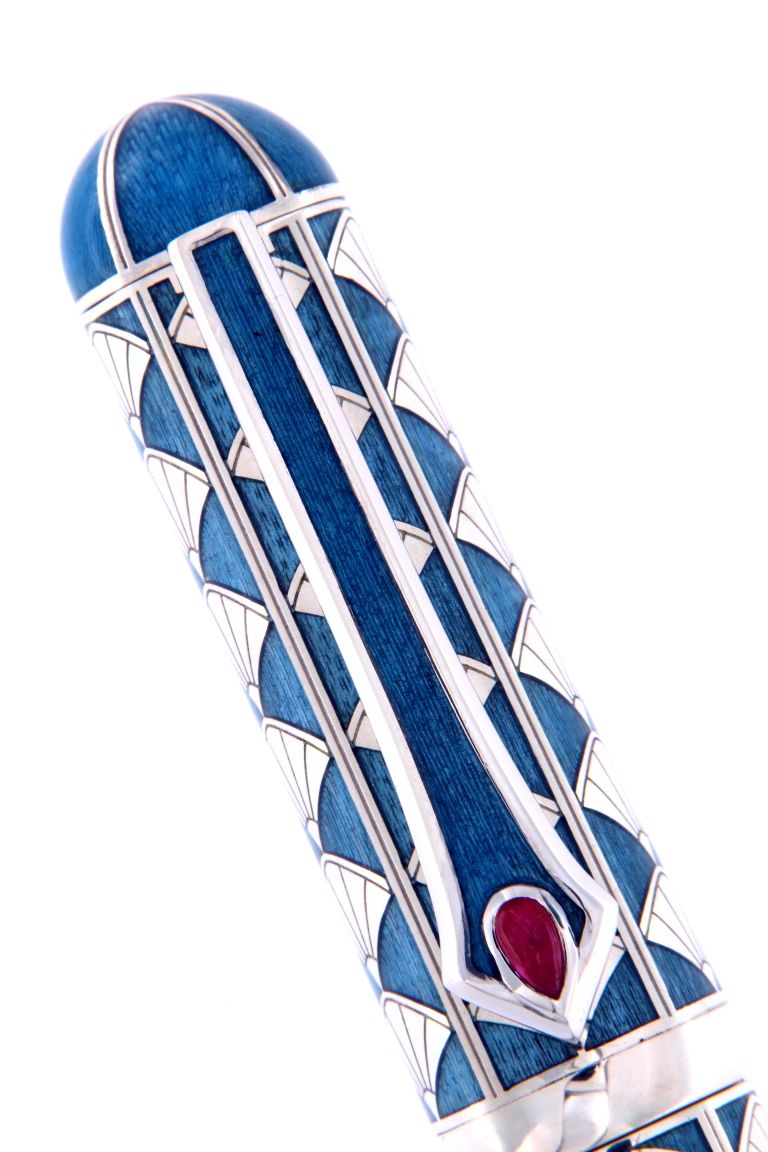 Rollerball Heritage of Beauty in sterling silver and turquaise enamels