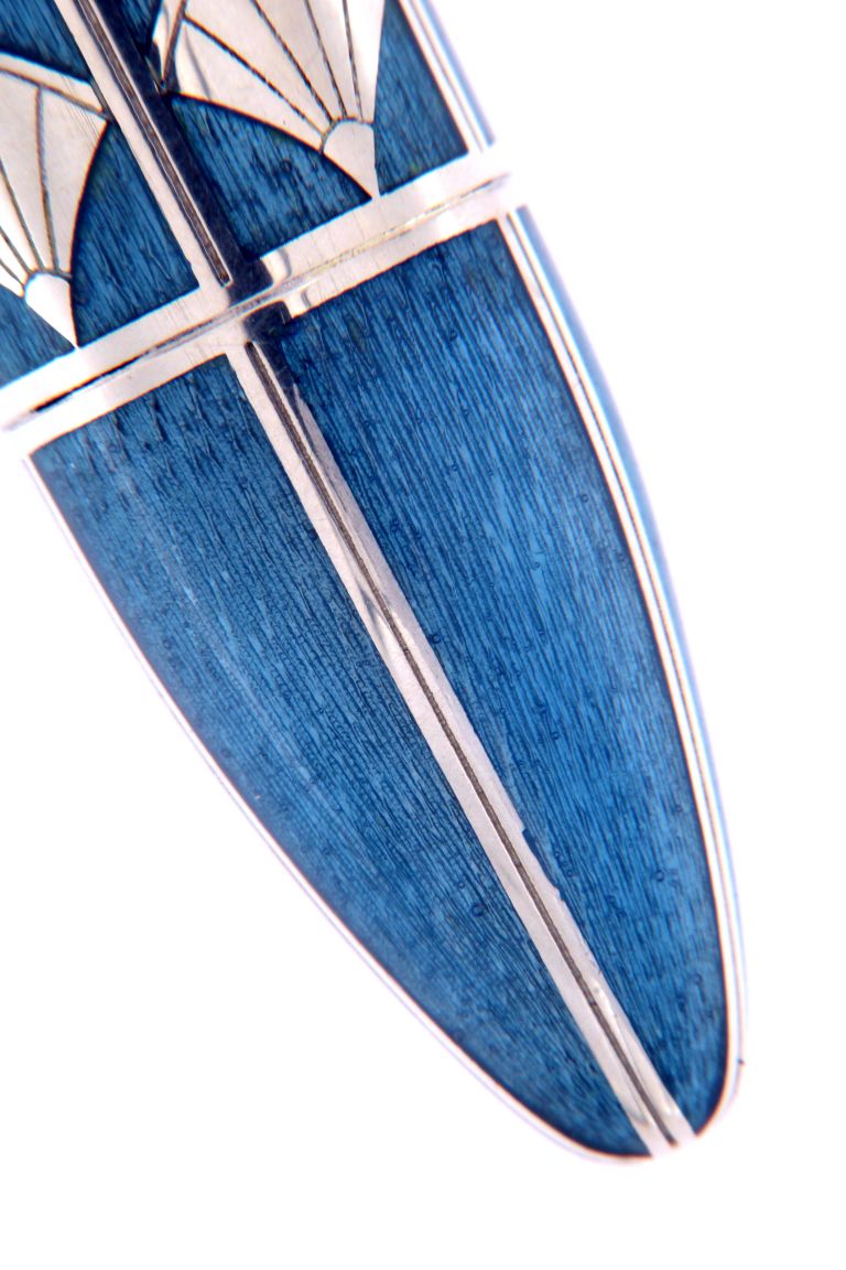 Rollerball Heritage of Beauty in sterling silver and turquaise enamels