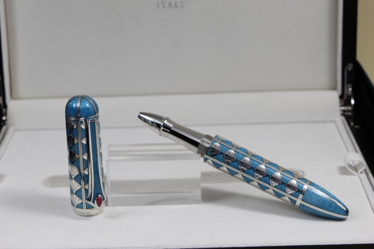 Rollerball Heritage of Beauty in sterling silver and turquaise enamels