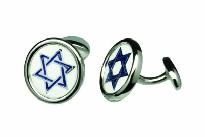 CUFFLINKS DAVID STAR IN STERLING SILVER URSO