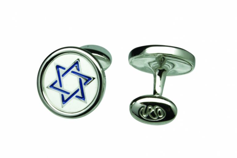 CUFFLINKS DAVID STAR IN STERLING SILVER