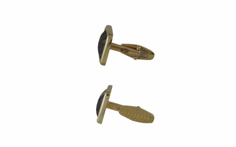 CUFFLINKS CROCOS YELLOW SOLID GOLD 18KT