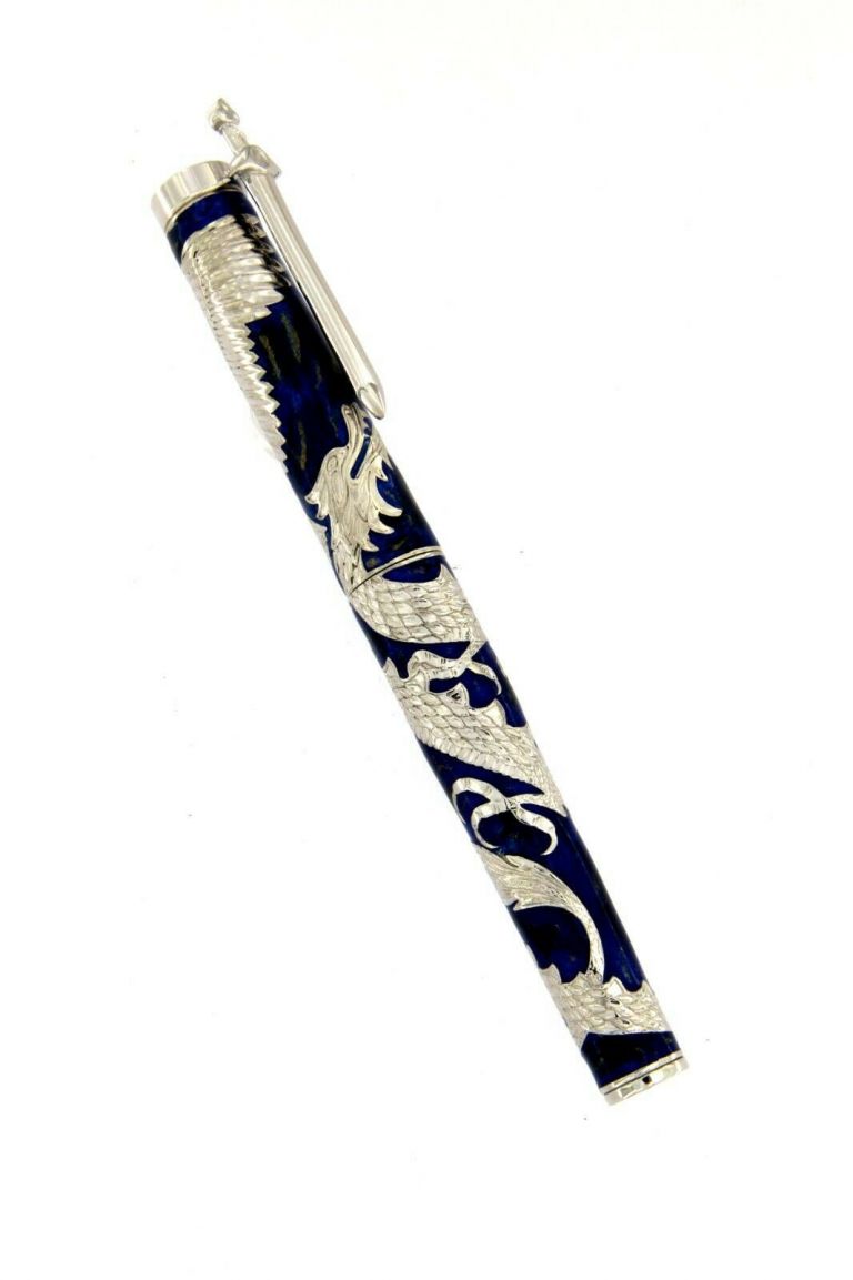 FOUNTAIN PEN  THE TWO EMPIRES ENAMELS LIKE LAPIS