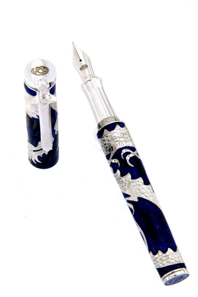 FOUNTAIN PEN  THE TWO EMPIRES ENAMELS LIKE LAPIS