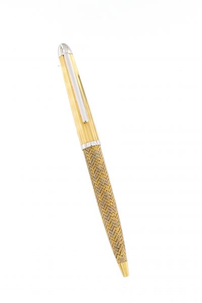 ATHENA PEN IN YELLOW AND WHITE SOLID GOLD 18 kt