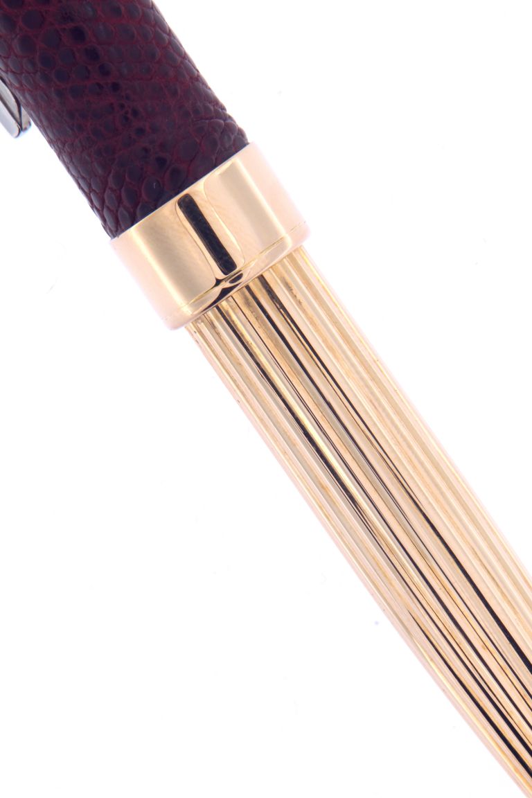 PENS IN ROSE' SOLID GOLD 18 KT AND LEATHER PITON