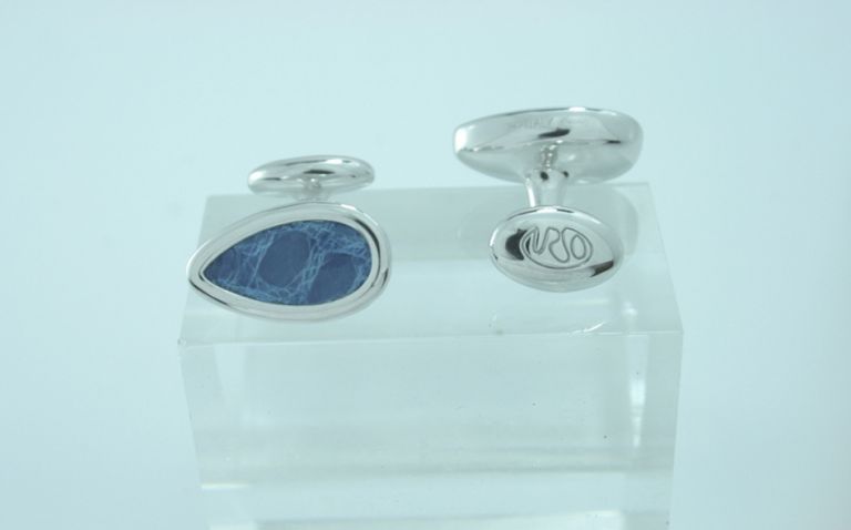 CUFFLINKS CROCOS IN STERLING SILVER