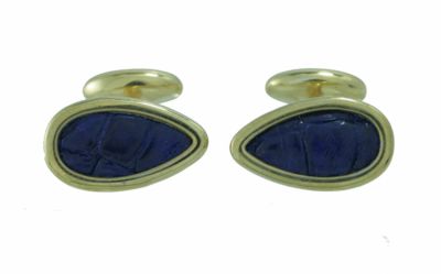 CUFFLINKS CROCOS IN STERLING SILVER GOLD PLATED URSO